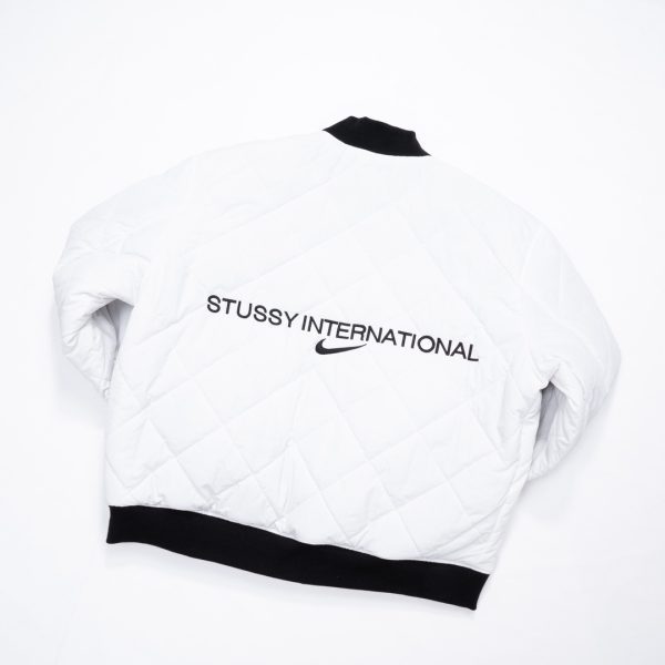 Stussy×Nike ベースボールジャケット ナンバー刺繍 ブラック