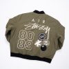 Stussy×Nike ベースボールジャケット ナンバー刺繍 ブラック
