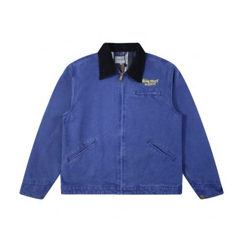 13434645342391424 Stussy×Carhartt ワークジャケット 刺繍ロゴ ブルー