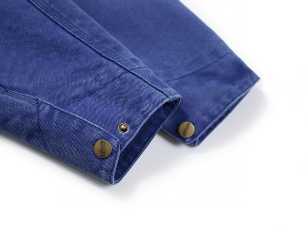 Stussy×Carhartt ワークジャケット 刺繍ロゴ ブルー