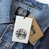 Stussy デニムジャケット ペイント柄 ライトブルー