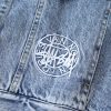 Stussy デニムジャケット ペイント柄 ライトブルー