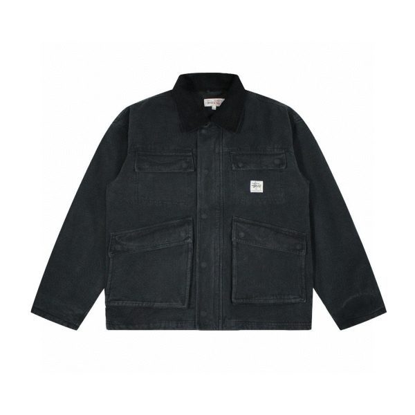 Stussy ワークジャケット 4ポケット ブラック