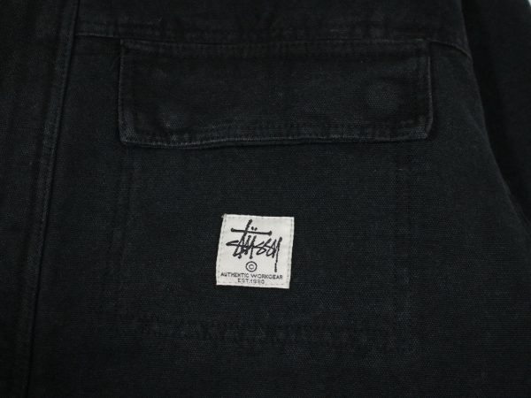 Stussy ワークジャケット 4ポケット ブラック