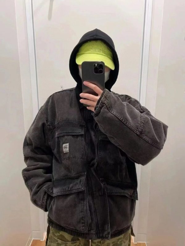 Stussy ワークジャケット 4ポケット ブラック