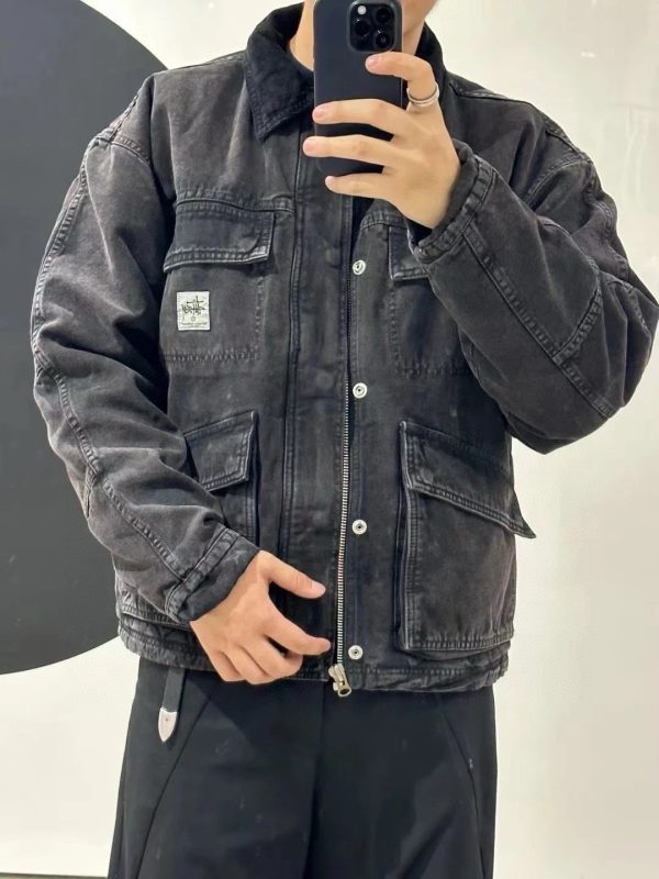 Stussy ワークジャケット 4ポケット ブラック