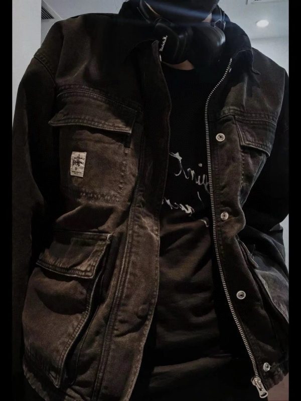 Stussy ワークジャケット 4ポケット ブラック