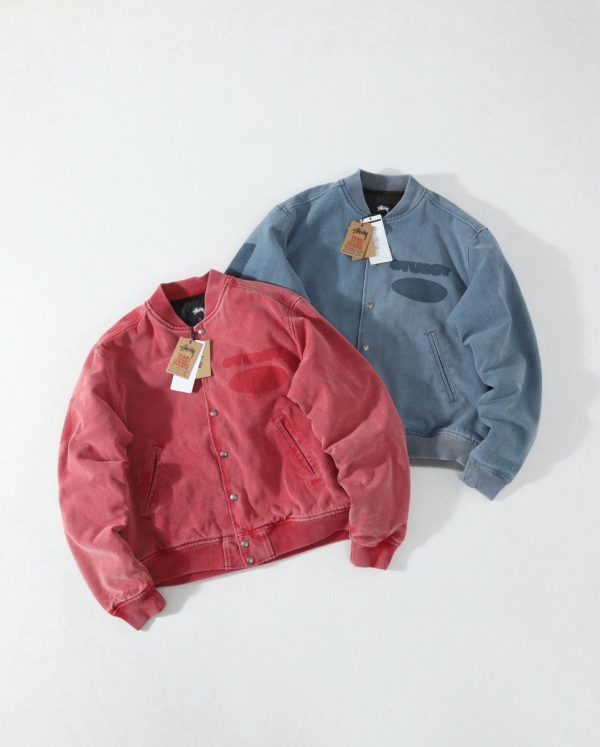 Stussy コーチジャケット ウォッシュ加工 ピンク