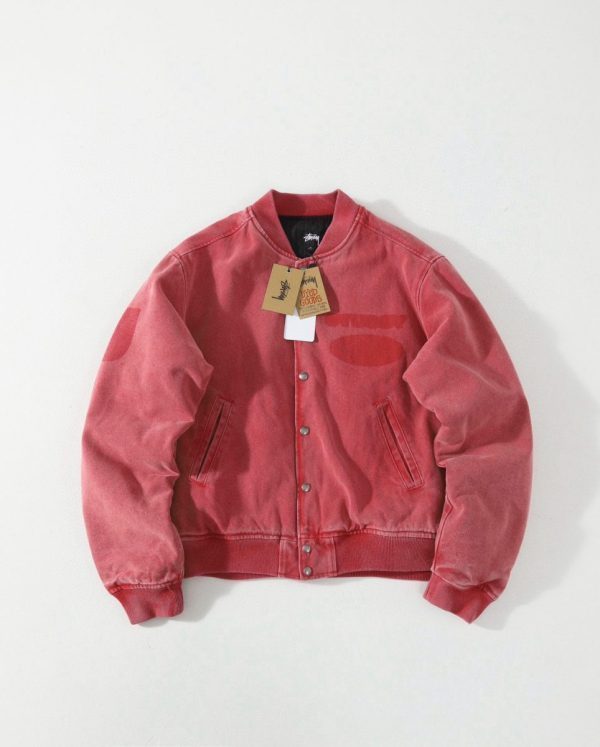 Stussy コーチジャケット ウォッシュ加工 ピンク