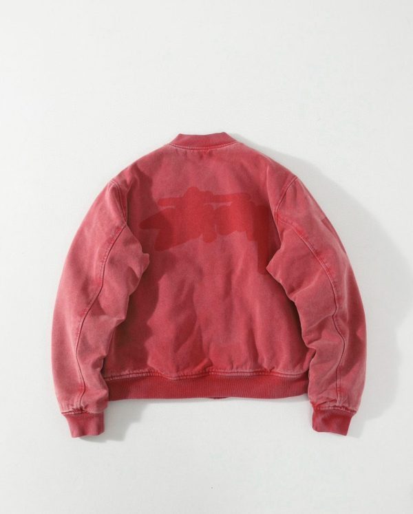 Stussy コーチジャケット ウォッシュ加工 ピンク