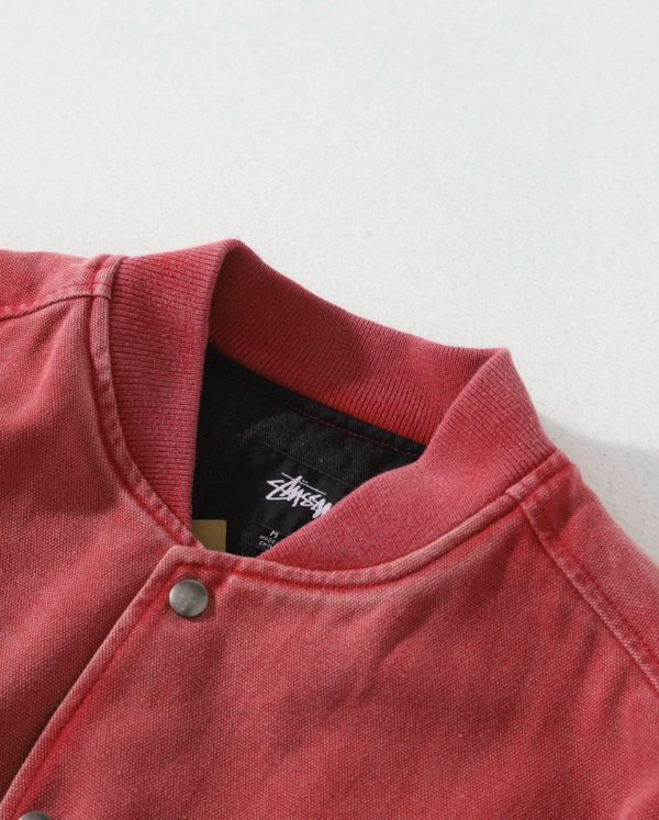 Stussy コーチジャケット ウォッシュ加工 ピンク