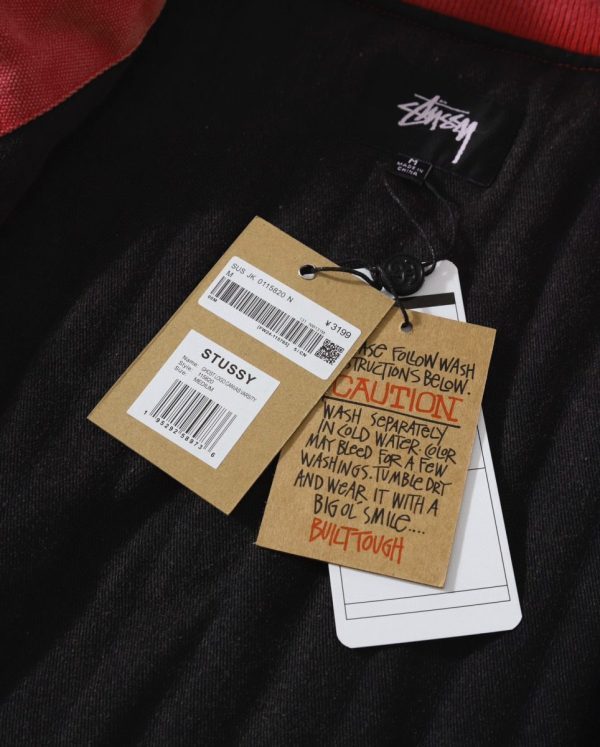Stussy コーチジャケット ウォッシュ加工 ピンク