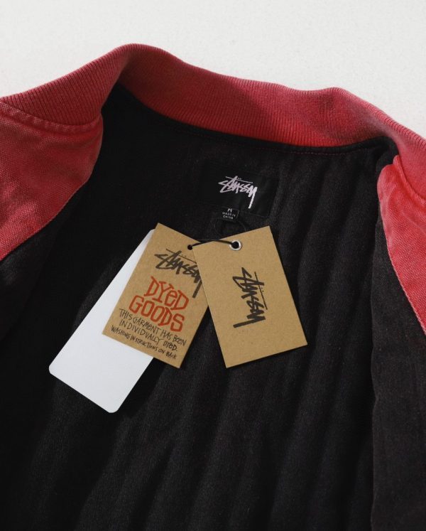 Stussy コーチジャケット ウォッシュ加工 ピンク
