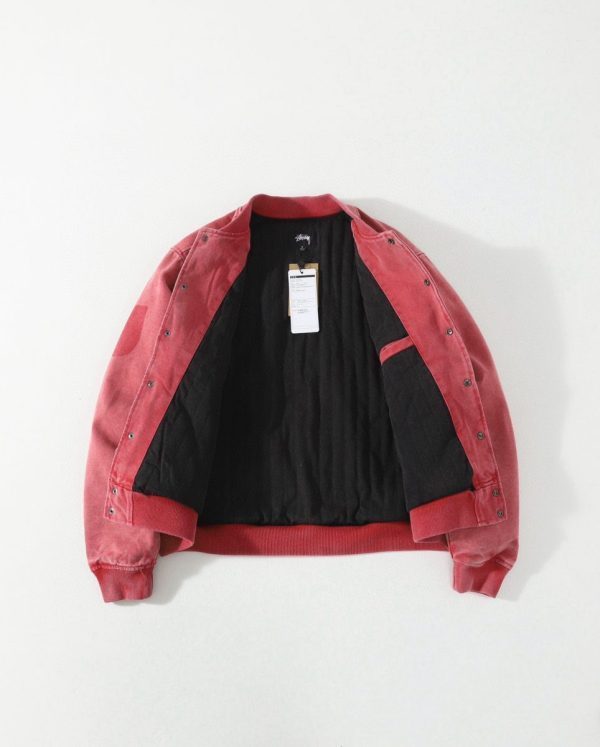 Stussy コーチジャケット ウォッシュ加工 ピンク
