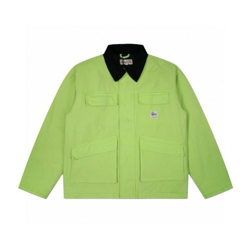 13434645604215338 Stussy ワークジャケット 4ポケット ライムグリーン
