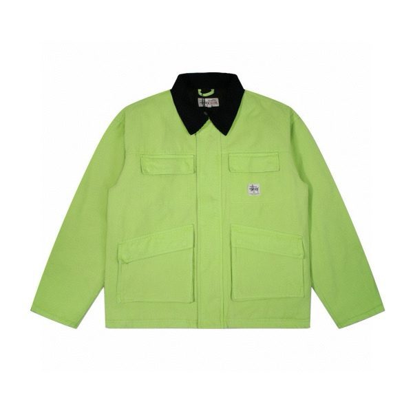 Stussy ワークジャケット 4ポケット ライムグリーン