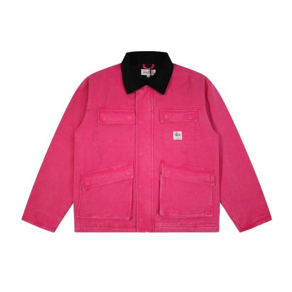 Stussy ワークジャケット 4ポケット ピンク