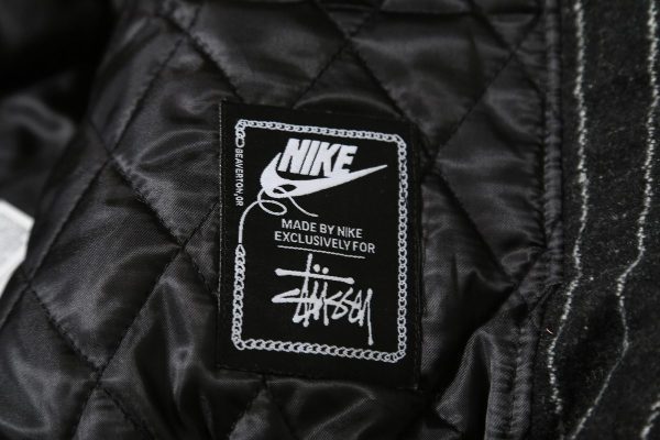 Stussy×Nike フードジャケット ストライプ ブラック