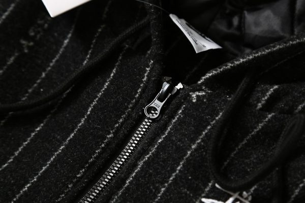 Stussy×Nike フードジャケット ストライプ ブラック