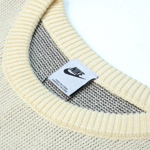 Stussy ニット ヘリンボーン編み ブラック×ホワイト