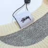 Stussy ニット ヘリンボーン編み ブラック×ホワイト