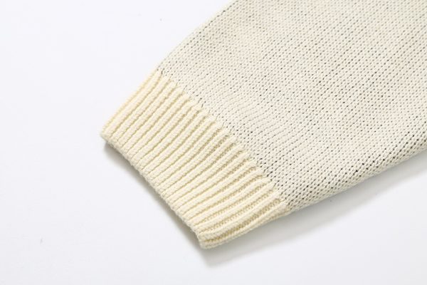 Stussy ニット ヘリンボーン編み ブラック×ホワイト