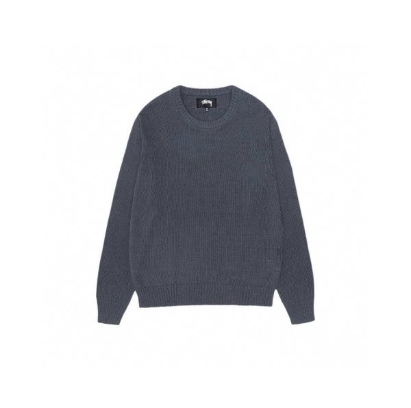 Stussy セーター 背面ロゴ刺繍 グレー
