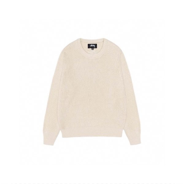 Stussy セーター 背面ロゴ刺繍 グレー