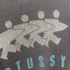 Stussy セーター 背面ロゴ刺繍 グレー