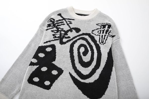 Stussy セーター アブストラクトプリント ベージュ