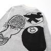 Stussy セーター アブストラクトプリント ベージュ