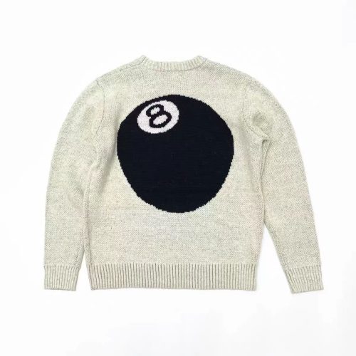 Stussy セーター 8ボールプリント ベージュ