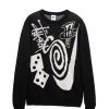 Stussy セーター 背面グラフィック ブラック