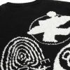 Stussy セーター 背面グラフィック ブラック