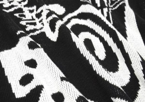 Stussy セーター 背面グラフィック ブラック
