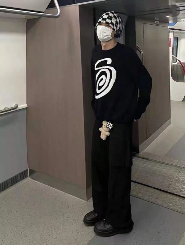 Stussy セーター ロゴ ブラック