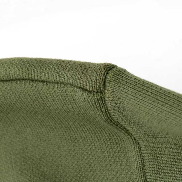 Stussy ニットプルオーバー 背面ロゴプリント グリーン×ブラック