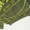 Stussy ニットプルオーバー 背面ロゴプリント グリーン×ブラック