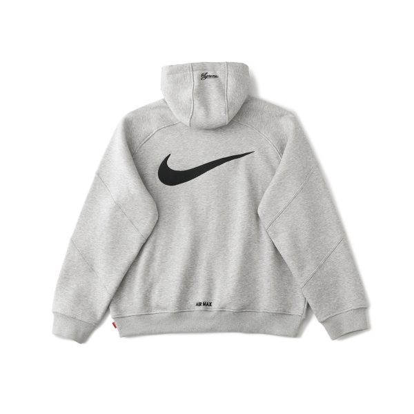 Nike ジップパーカー エアマックス刺繍 ブラック×グレー