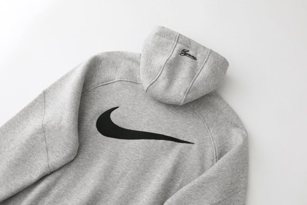 Nike ジップパーカー エアマックス刺繍 ブラック×グレー