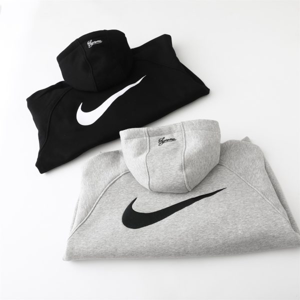 Nike ジップパーカー エアマックス刺繍 ブラック×グレー