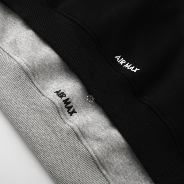 Nike ジップパーカー エアマックス刺繍 ブラック×グレー