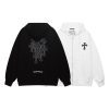 CHROME HEARTS パーカー ブラック クロス刺繍シックルジップ